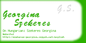 georgina szekeres business card